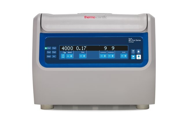 Thermo Scientific Megafuge ST1 Plus 是一款高效的台式离心机，专为科研、教育、临床和工业实验室的常规分离工作设计。该离心机具备卓越的分离能力、灵活的转子兼容性及稳定的操作性能，能够在多种应用场景中提供稳定可靠的分离效果。Megafuge ST1 Plus 设计紧凑，占用空间小，非常适合实验室台面有限的环境。其直观的操作界面和多种安全防护功能，使其成为实验室日常工作和复杂样本分离的理想选择。
<BR>
<BR>