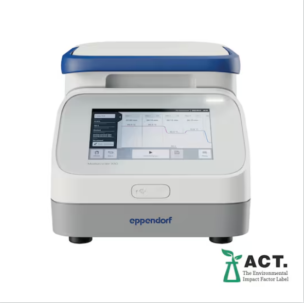 艾本德（Eppendorf）Mastercycler® X50s PCR热循环仪 是一款高效能的PCR仪，专为满足现代分子生物学实验室的需求而设计，具有快速温控、高精度温度控制和灵活操作界面等特点。这款设备特别适合96孔板或0.1/0.2 mL PCR管的应用，广泛用于基因扩增、PCR优化和高通量PCR实验。该型号为银质模块，兼容中国电压标准（100-240 V/50-60 Hz），配备触屏操作界面，使操作更加便捷和直观。
<BR>
<BR>