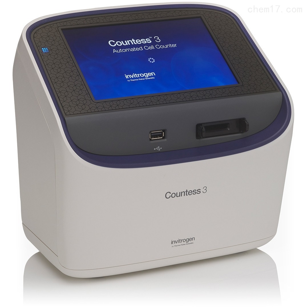 赛默飞Invitrogen Countess 3 FL 自动细胞计数仪是一款集明场计数、荧光检测、活性分析与数据管理于一体的智能化细胞分析系统，专为科研与生物制药领域设计。该设备利用高分辨率光学成像、三通道荧光检测及算法驱动的数据分析平台，为研究人员提供精准、快速且可重复的细胞定量与定性信息。