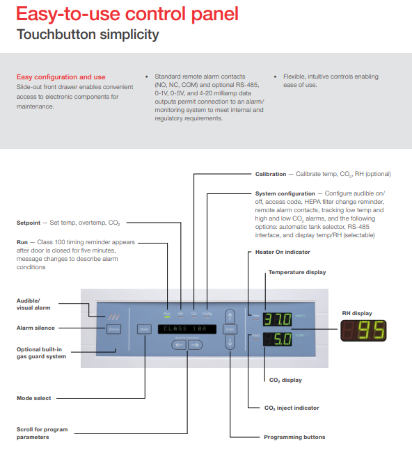 温度均匀性是评价赛默飞3111培养箱性能的重要指标。实了个验公司推荐的测试方法:准备9支经过校准的温度计或热电偶,分别放置在箱内上、中、下三层的前、中、后位置,确保探头悬空不接触任何物体。关闭箱门,设定37℃稳定运行4小时以上。记录各点温度,计算最大值与最小值之差。赛默飞3111培养箱的技术标准要求这一差值不超过±0.3℃,即整体温差≤0.6℃。若测试结果超出范围,可能原因包括:箱内物品堆放过多阻碍空气流通、门封条密封不良、搁板位置不当或水套水位不足。调整后重新测试,直至达标。实了个验建议,新机安装后必须进行此项测试,之后每半年或每次维修后也应重复测试,确保赛默飞3111培养箱始终处于最佳工作状态。